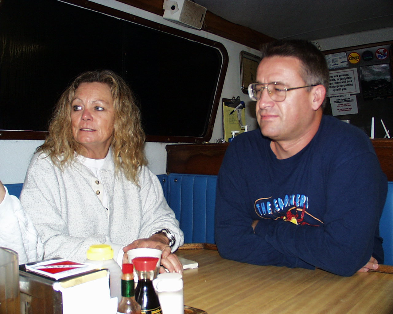 Carol Beck aboard the Peace in February 2000