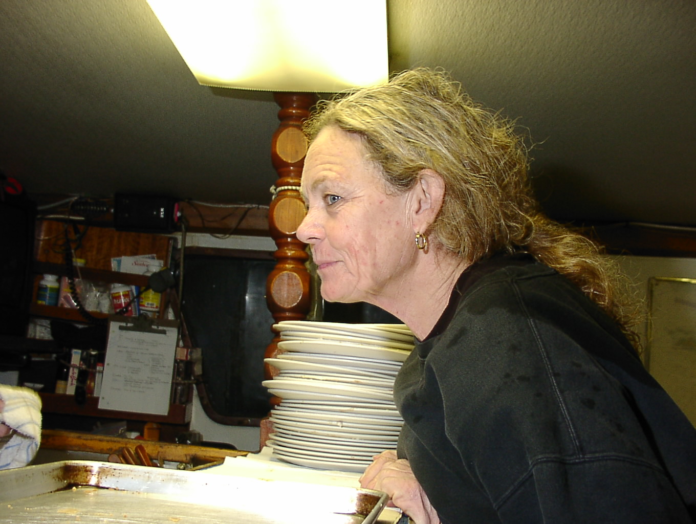 Aboard the Peace in January 2003