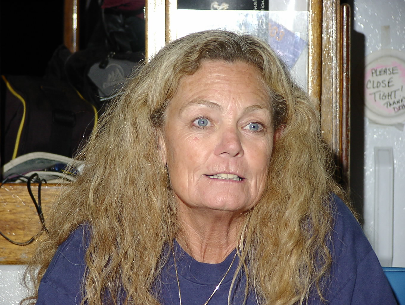 Aboard the Peace in September 2003