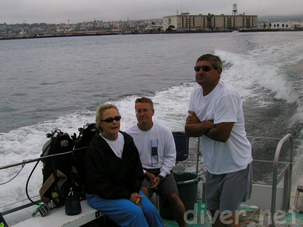 Aboard the Sea Bass in July 2006