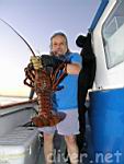 Chris Grossman with a 10½ lb. California Spiny Lobster (Panulirus interruptus)