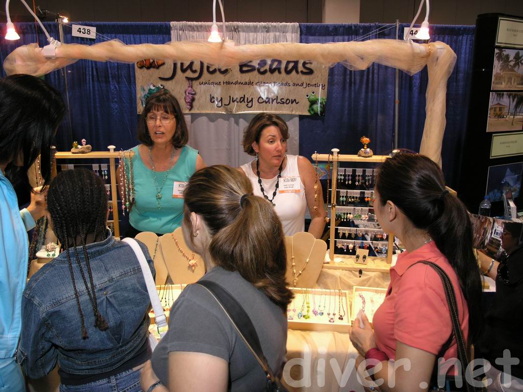 Margeret Webb & Judy Carlson in the JuJee Beads Booth