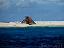 A shipwreck on Clipperton Island