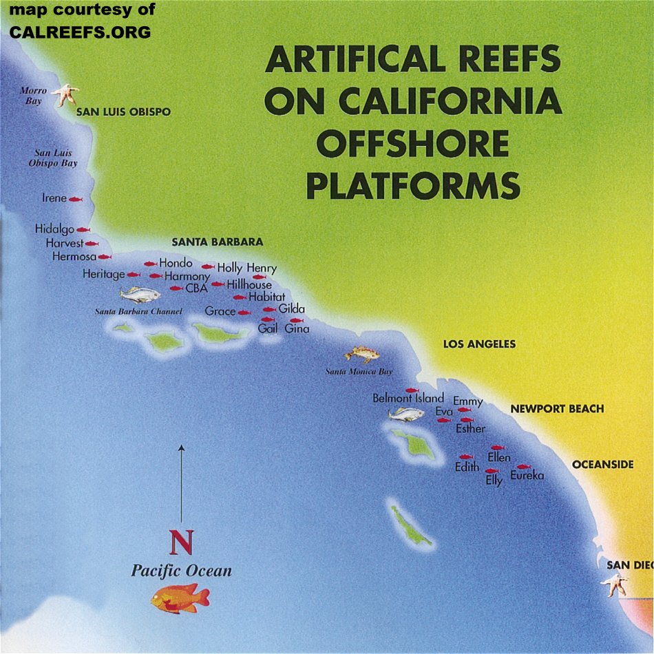 Southern California Offshore Oil Platform Map